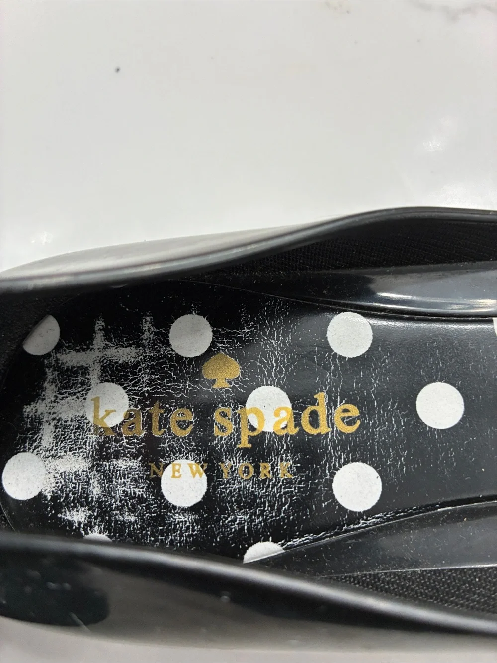Kate spade Black Bow Pointed Jelly Flats